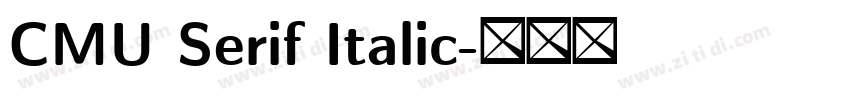 CMU Serif Italic字体转换